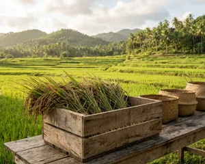 Rice paddy field in Monreal, Ticao Island