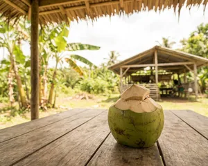 Fresh young buko coconut